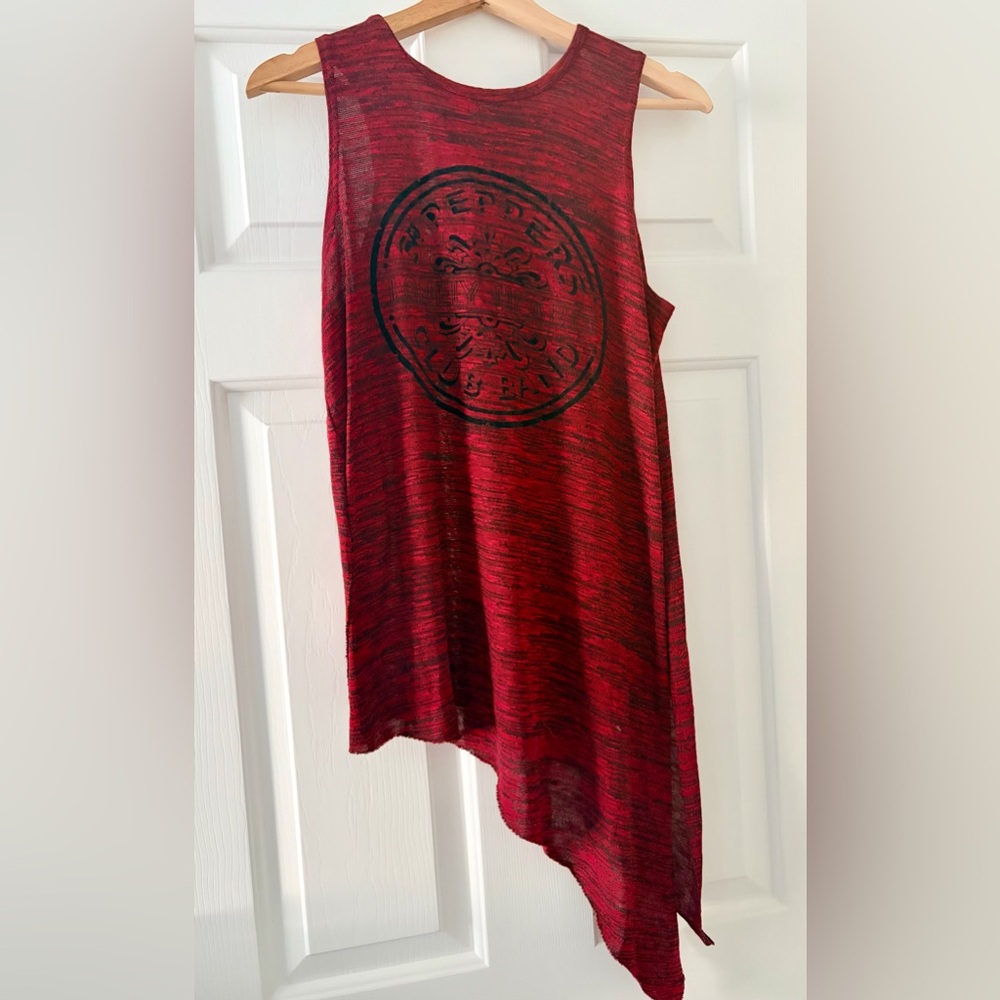 Beatles Women's Long Tank Sgt. Pepper Logo